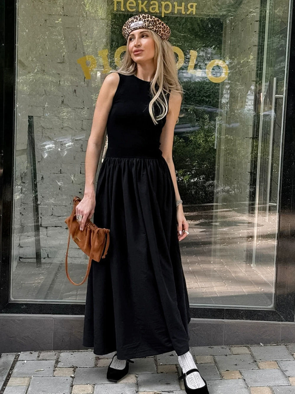 Forever 21 Retro Black Knit Dress Spring Waist Cinching Long Vest